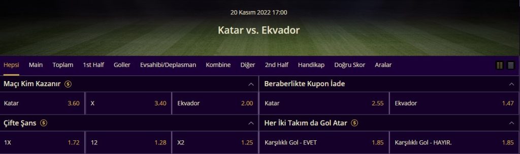 Discount Casino Dünya Kupası İlk Maçı